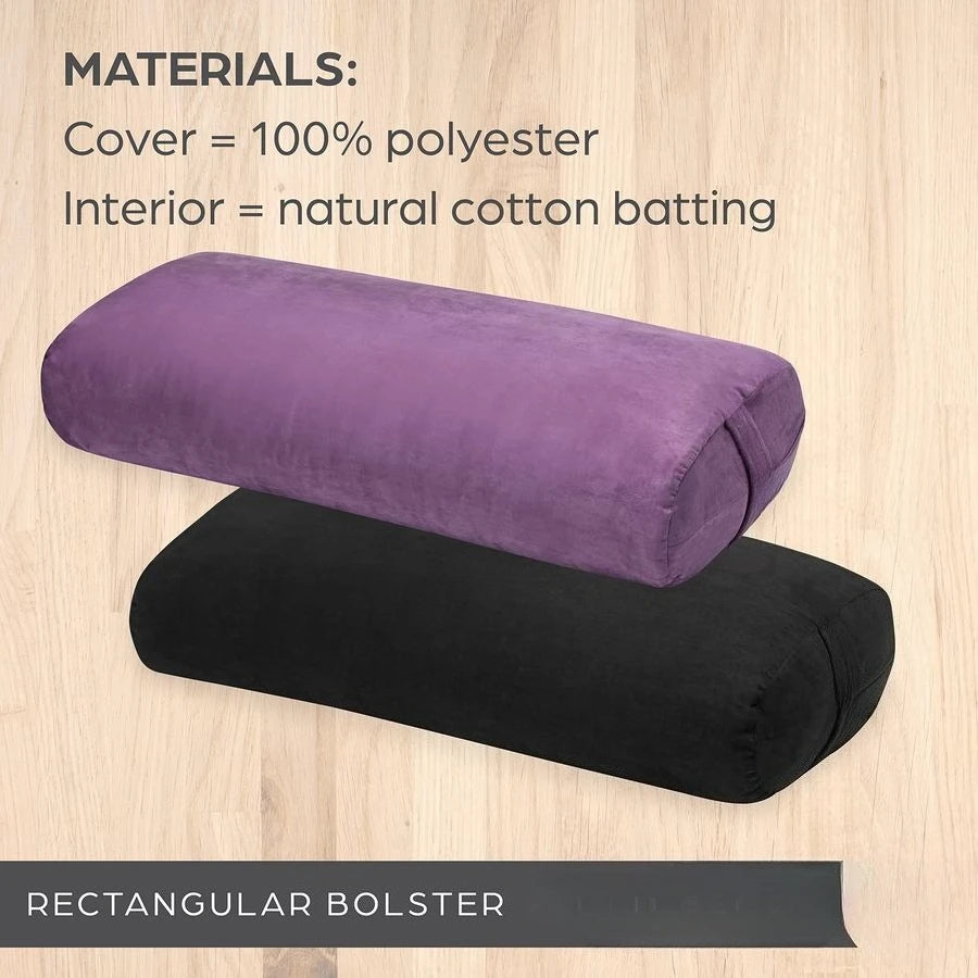 Round Yoga Bolster Pillow With Cotton Fill Cushion