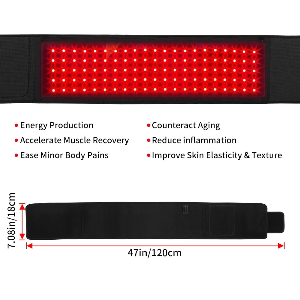 Red Light Therapy Belt 660nm 850nm Near Infrared for Body
