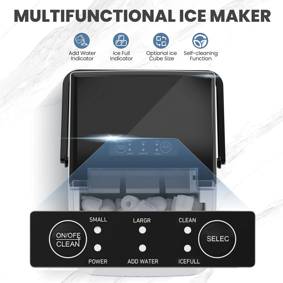 JHK Portable Countertop Bullet Ice Maker