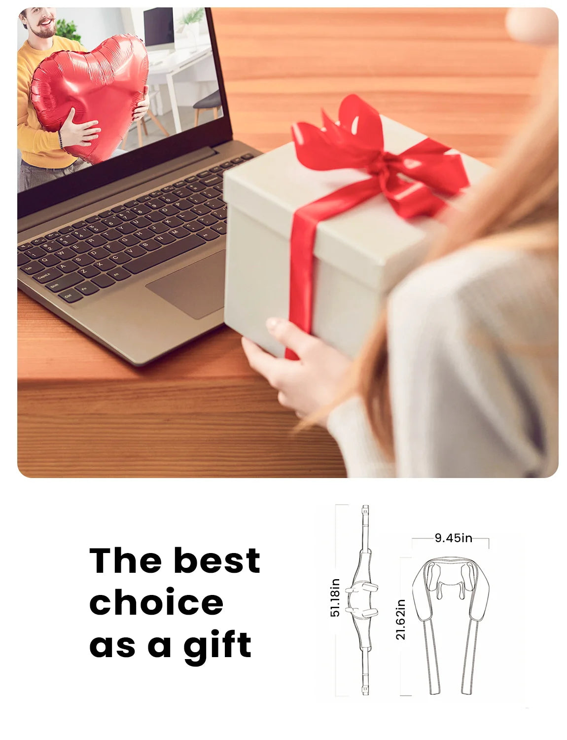 MASGREE Cordless Neck Massager With Adjustable Heat