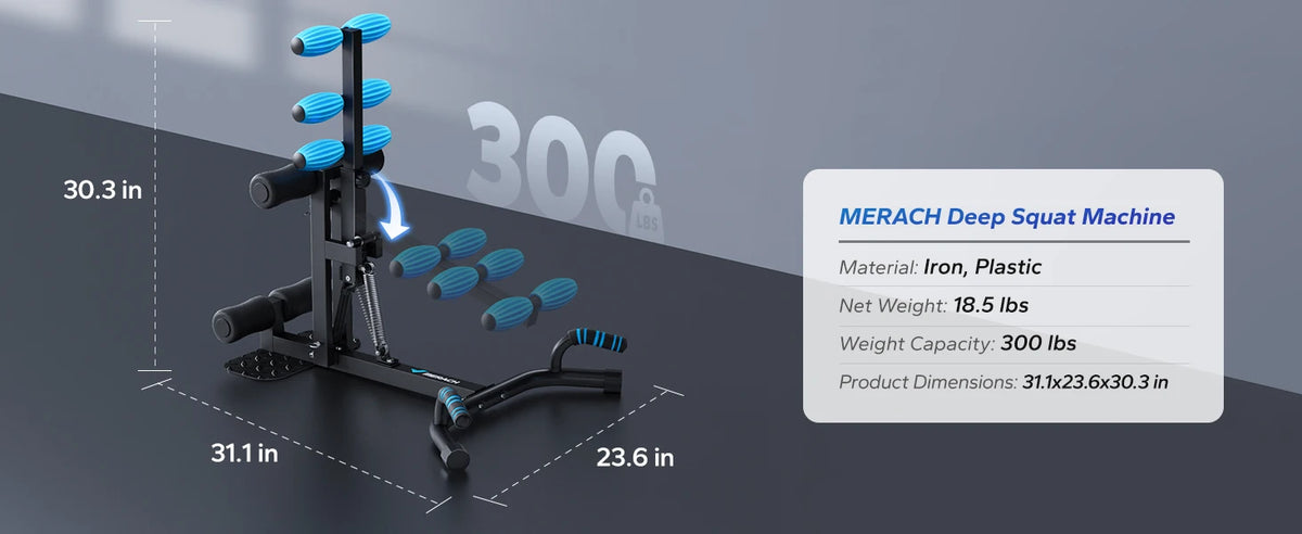 MERACH Adjustable Deep Squat Trainer for Core and Legs