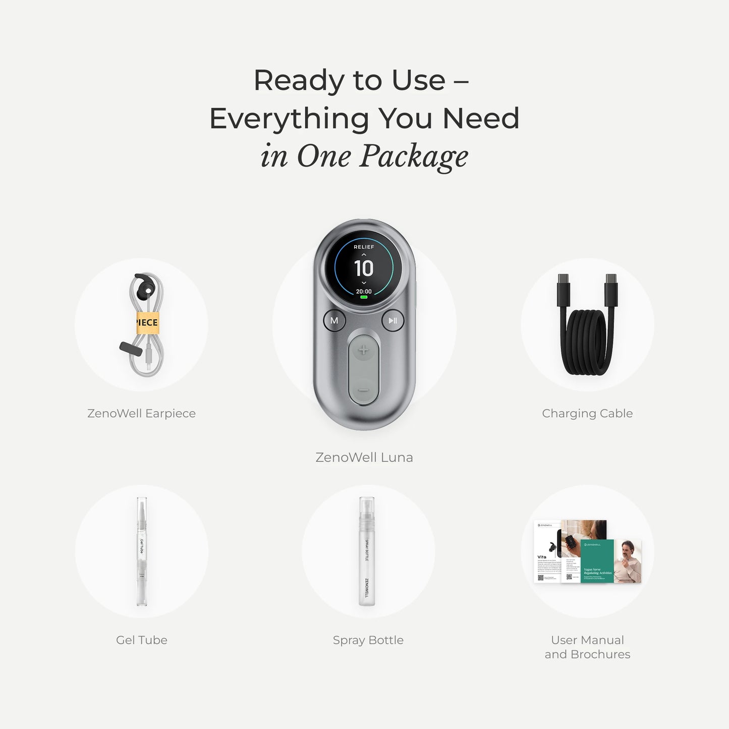 Zenowell Luna Vita taVNS Ear Vagus Nerve Stimulator