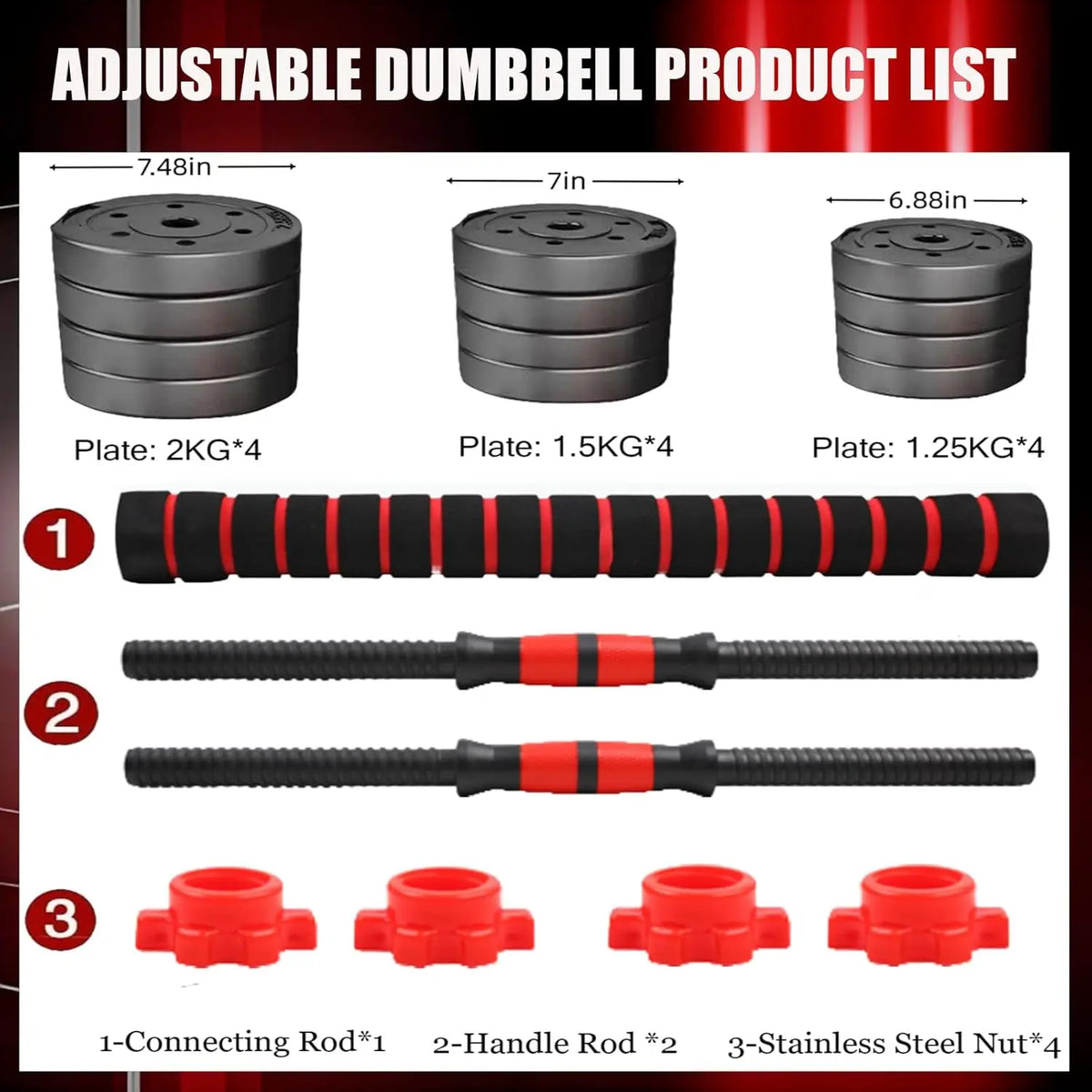 Adjustable Dumbbell Set for Home Strength Training