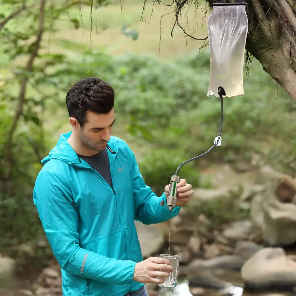Miniwell Outdoor Gravity Water Filter for Hiking and Travel