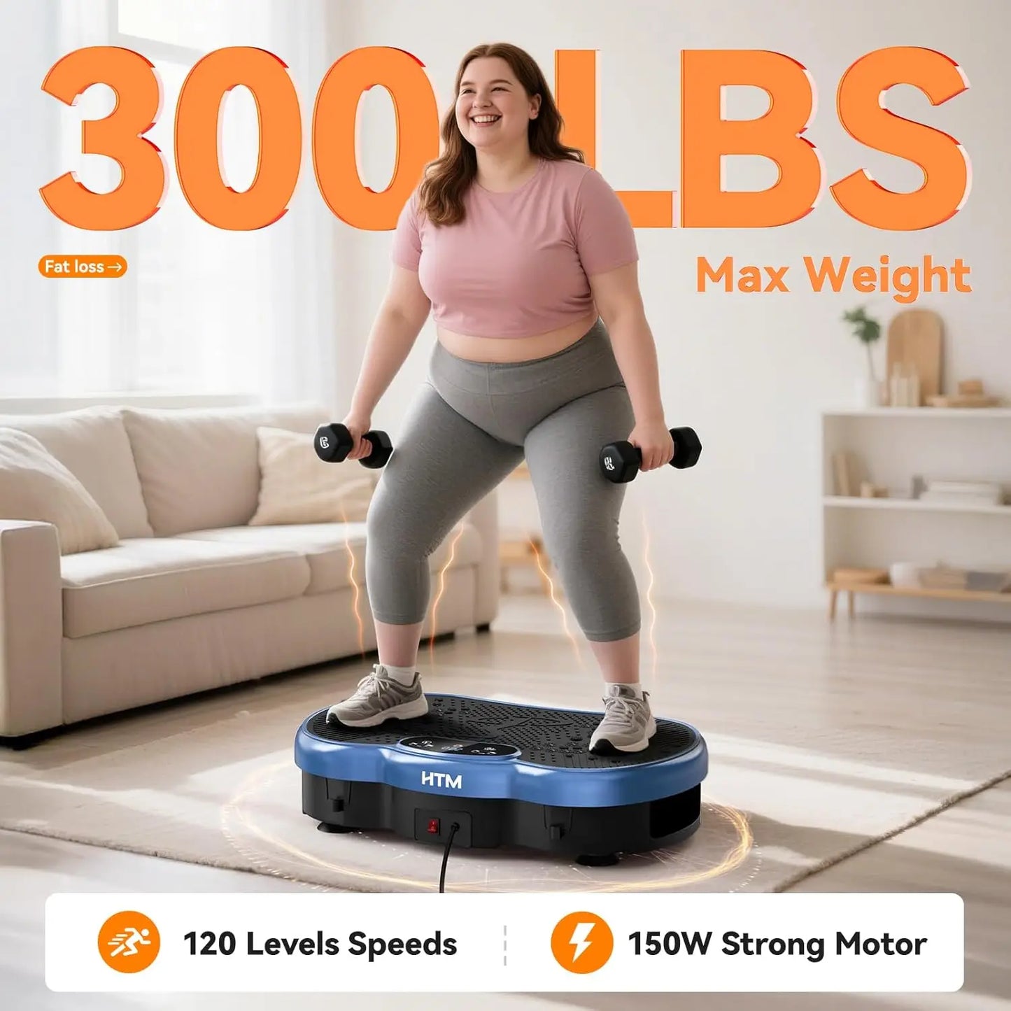 HTMM Fitness Vibration Plate 120 Speed Levels