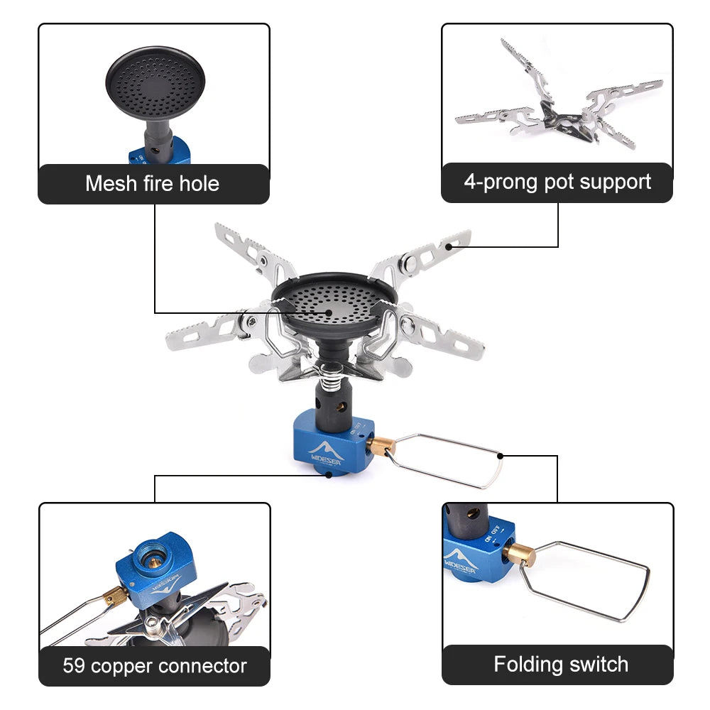 Widesea Camping Gas Burner Outdoor Stove 3300W Portable