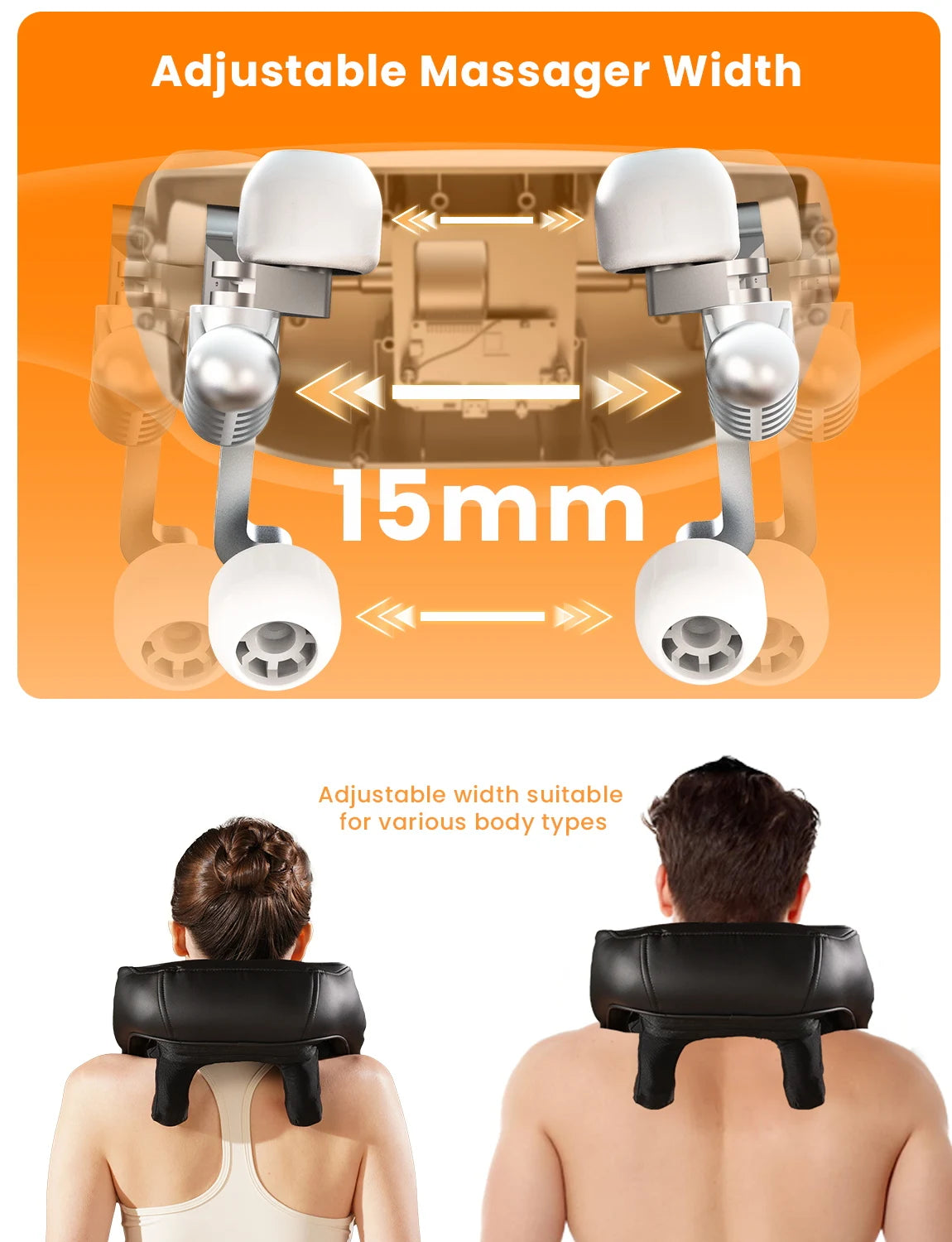 MASGREE Cordless Neck Massager With Adjustable Heat