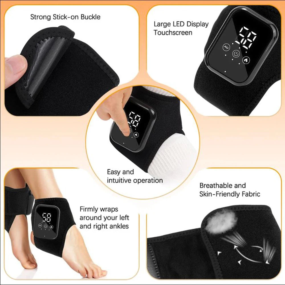 Ankle Massager With Heat Vibration Infrared Therapy
