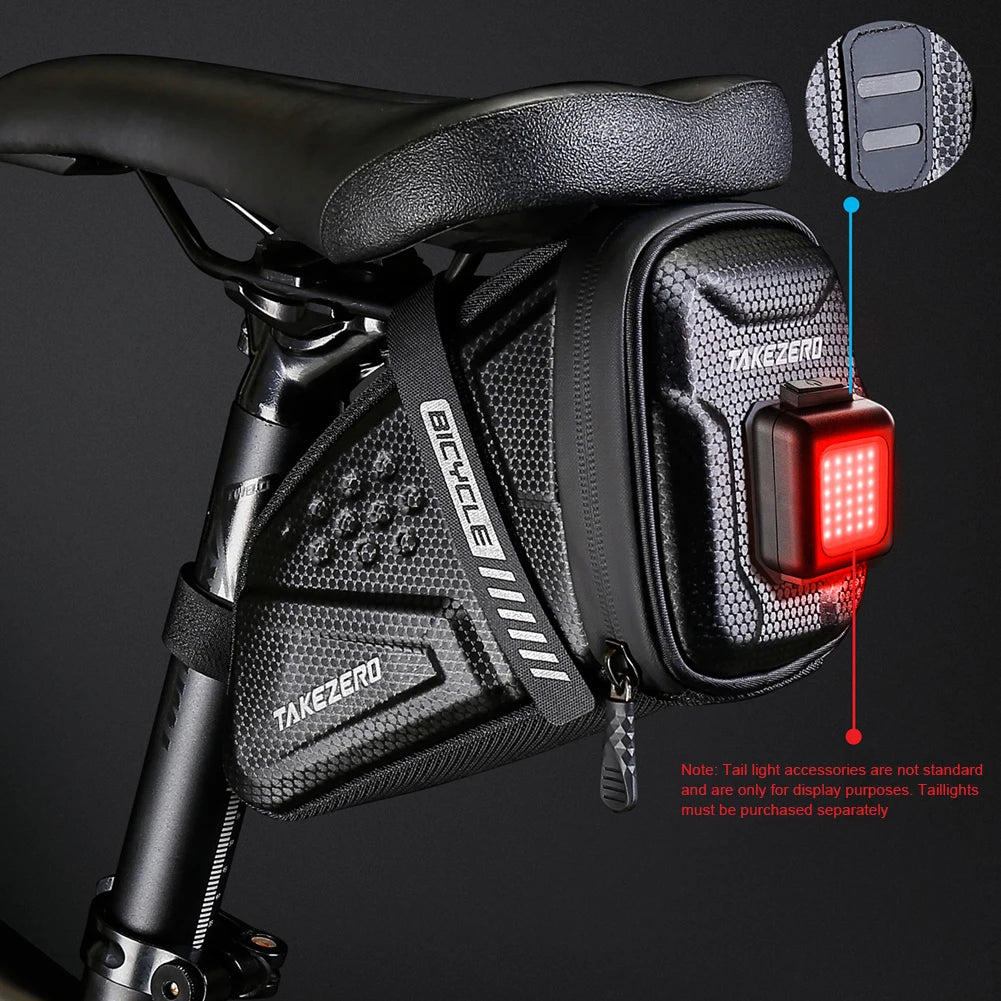 Bike Saddle Bag Back Seat Pouch Reflective EVA