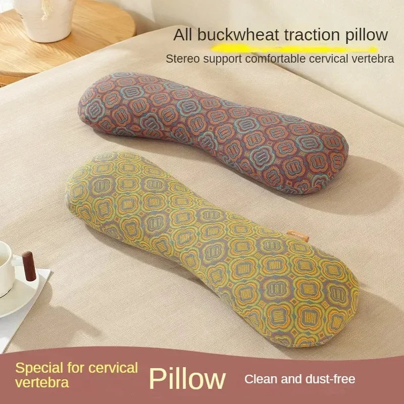 Buckwheat Neck Pillow With Double Layer Cotton Comfort