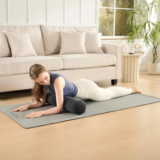 Yoga Bolster Pillow for Restorative Poses Buckwheat Hulls