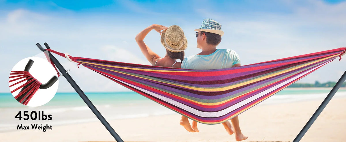 GYROOR Adjustable Hammock With Steel Stand