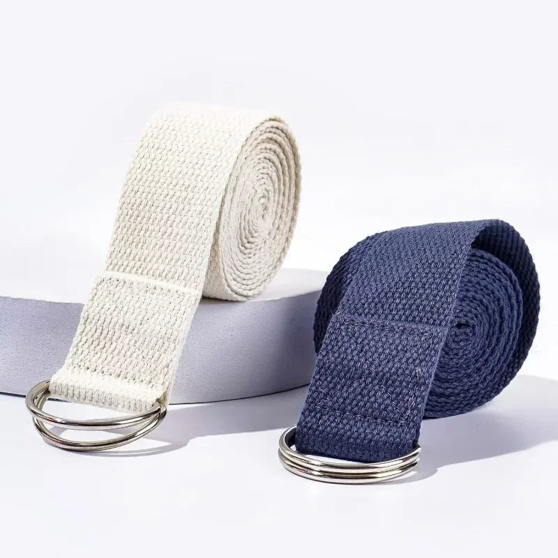 Fuyaozhishang Yoga Strap D Ring Adjustable Cotton Blend