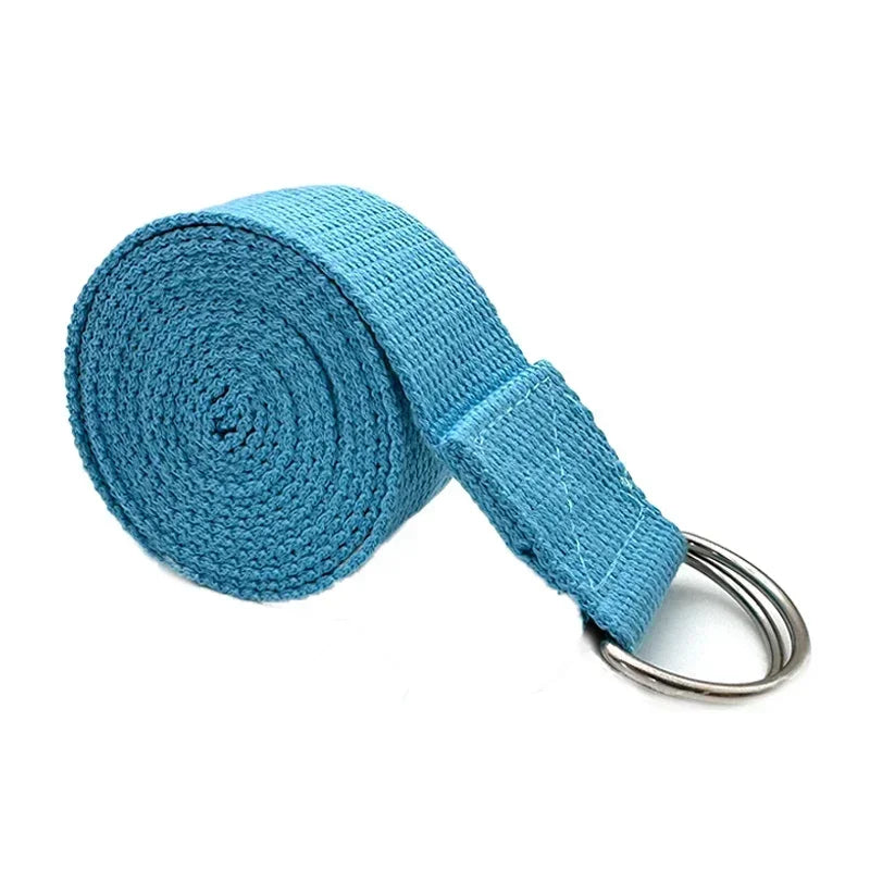Fuyaozhishang Yoga Strap D Ring Adjustable Cotton Blend