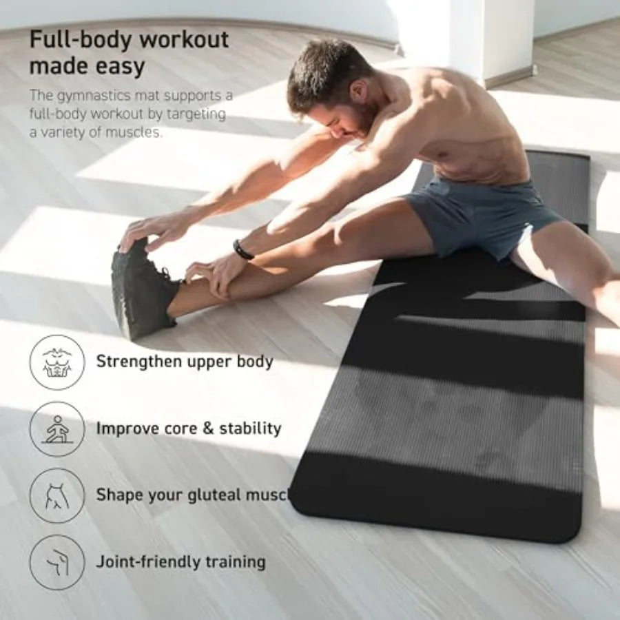 Yoga Mat Premium Non Slip Cushioned NBR Foam