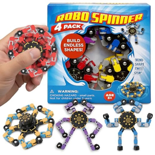 Fidget Spinner Toys 4 Pack Transformable Stress Relief
