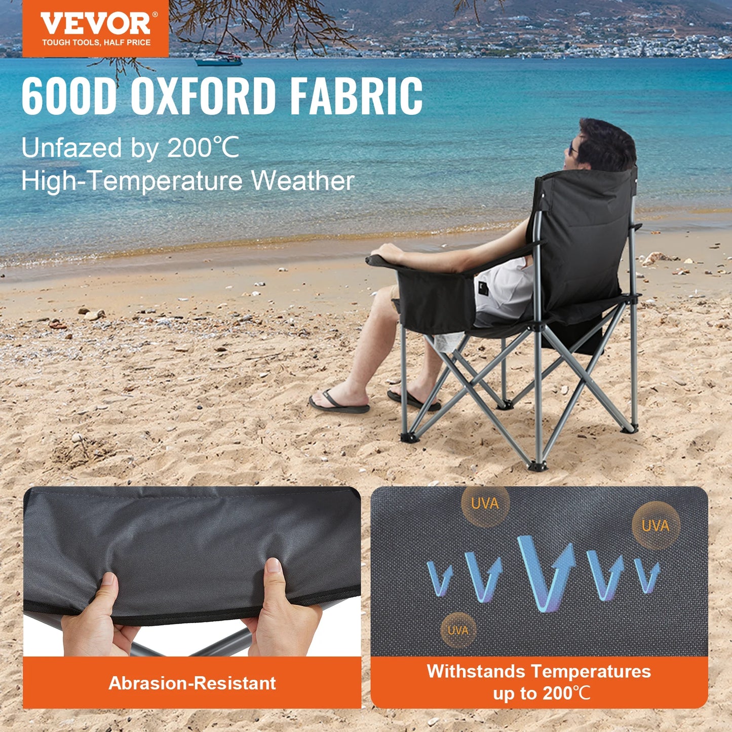 SucceBuy Ultralight Outdoor Folding Camping Chair 350lbs