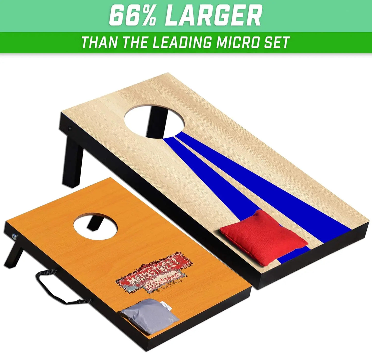 Portable Cornhole Game Set With Six Bean Bags