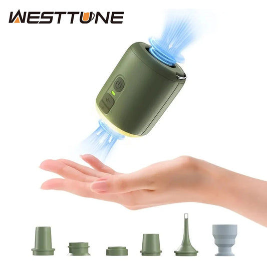 Tiny Air Pump With Camping Lantern Magnetic Design