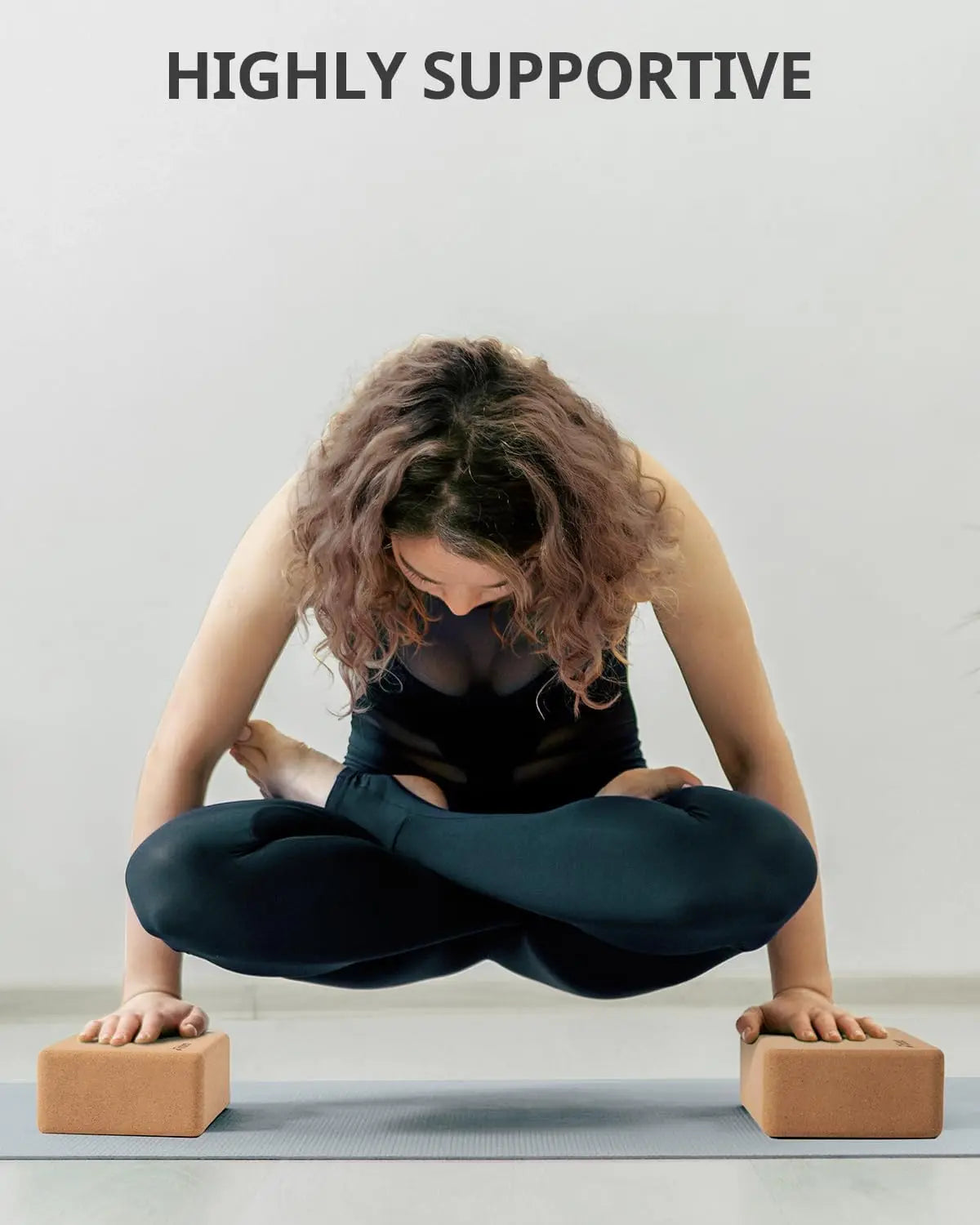 Natural Cork Yoga Blocks 2 Pack Non Slip Eco Friendly