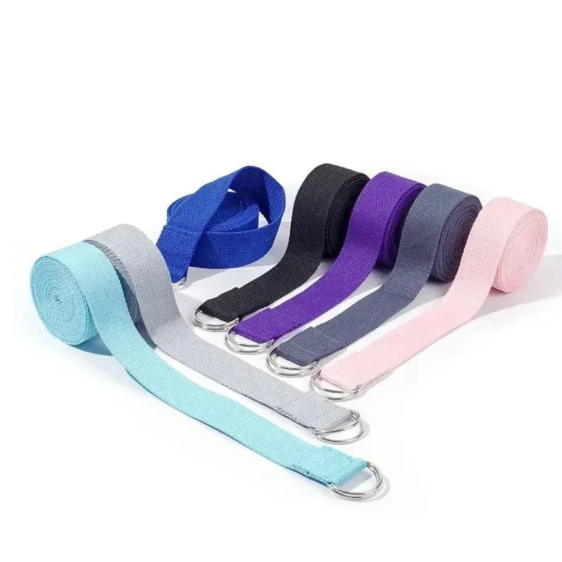 Fuyaozhishang Yoga Strap D Ring Adjustable Cotton Blend