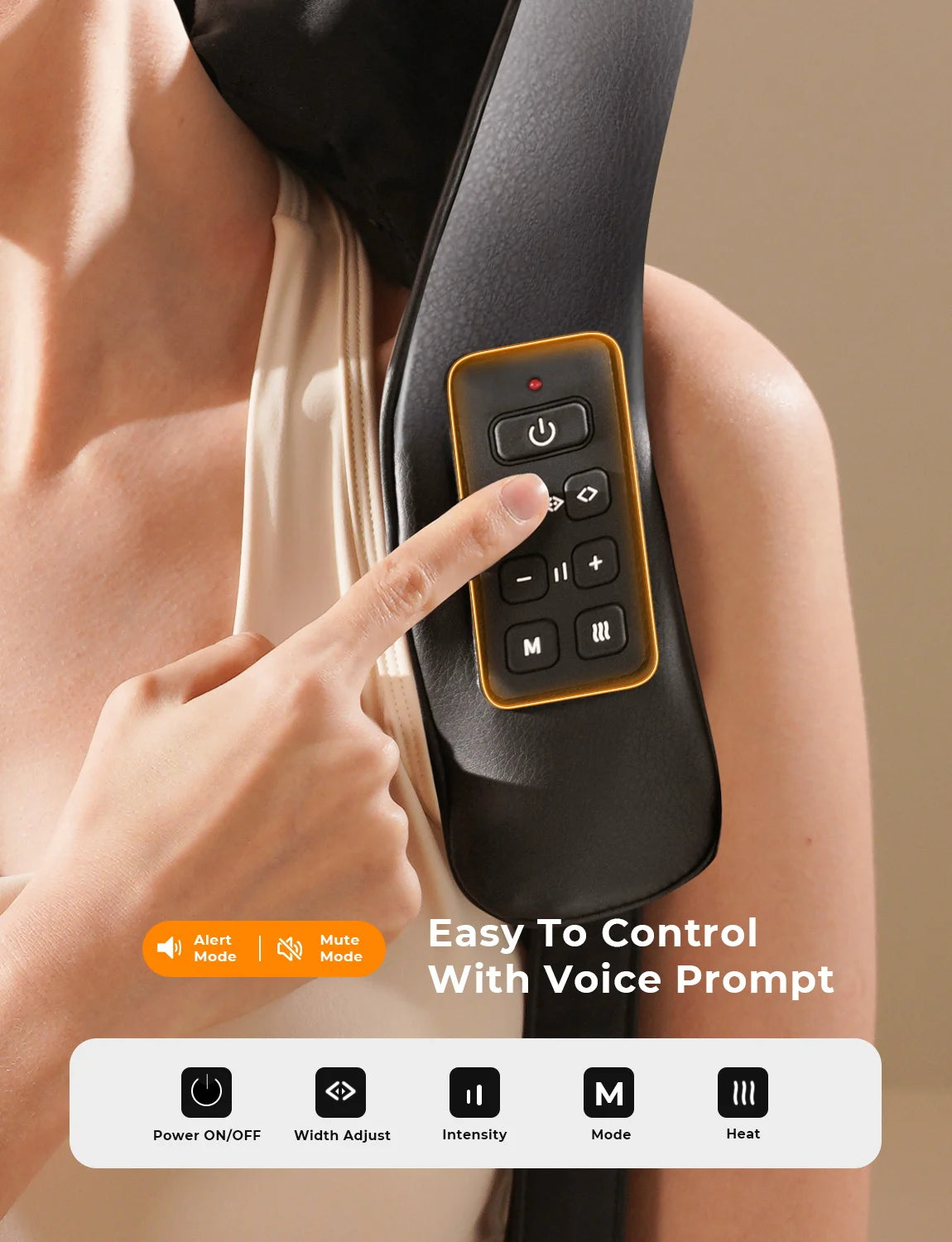 MASGREE Cordless Neck Massager With Adjustable Heat