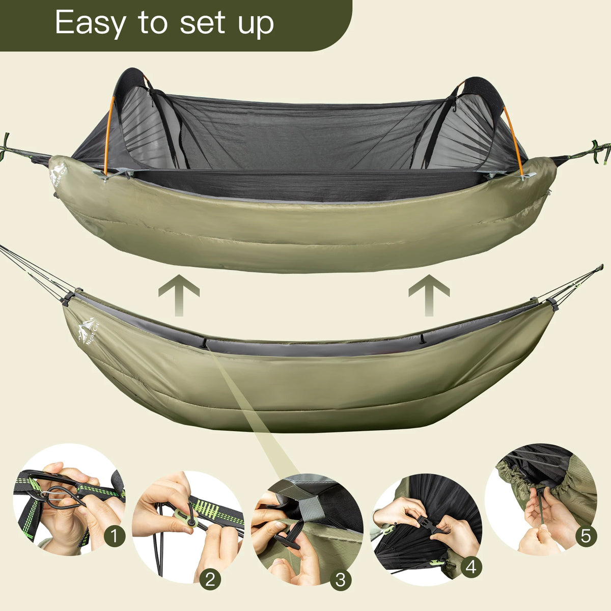 Insulated Hammock Underquilt Sleeping Bag Blanket for Camping
