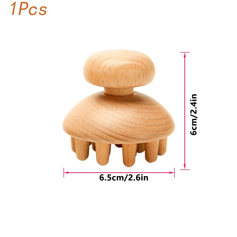 Jecaliz Wooden Massager Lymphatic Drainage Guasha Roller