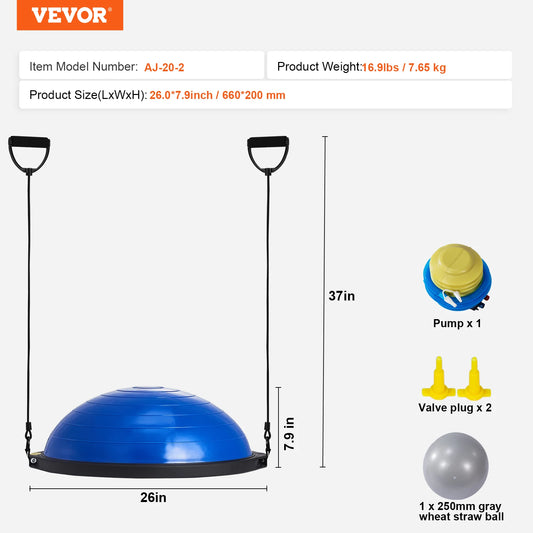 SucceBuy Balance Ball Trainer With Resistance Bands
