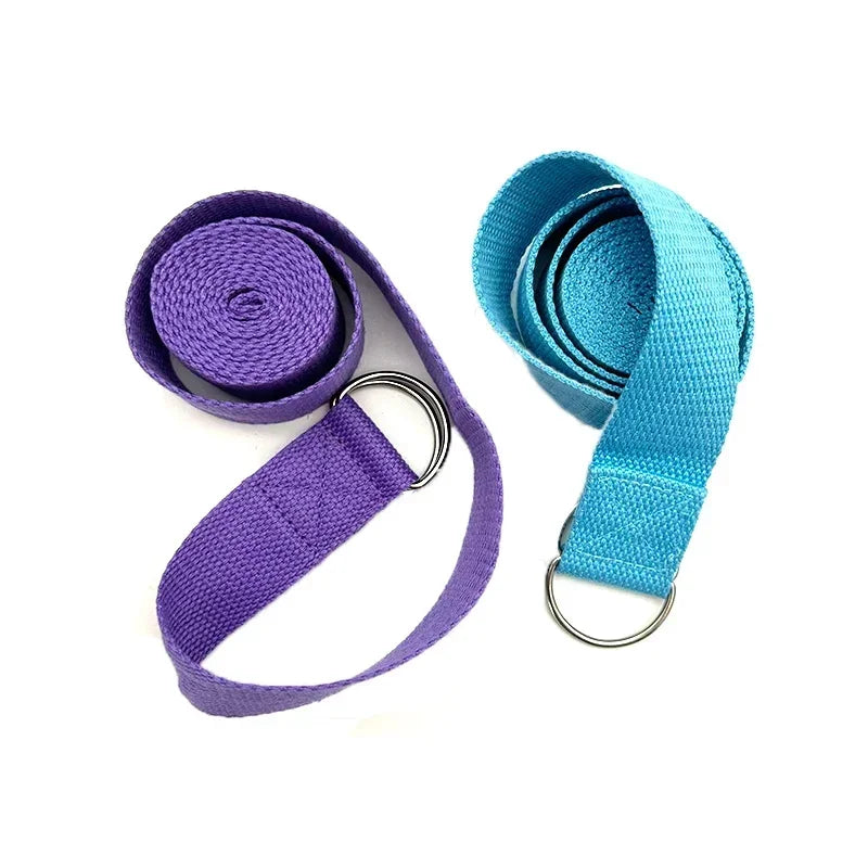 Fuyaozhishang Yoga Strap D Ring Adjustable Cotton Blend