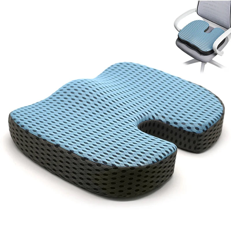 Memory Foam Office Chair Seat Cushion Non Slip Back Relief