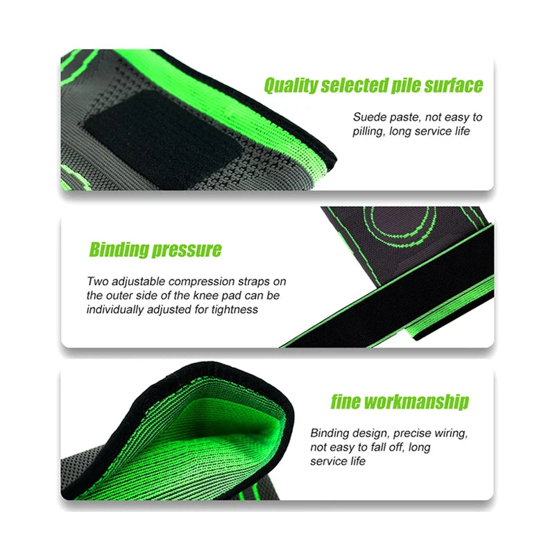 Knee Brace Compression Knit Support For Sports Breathable