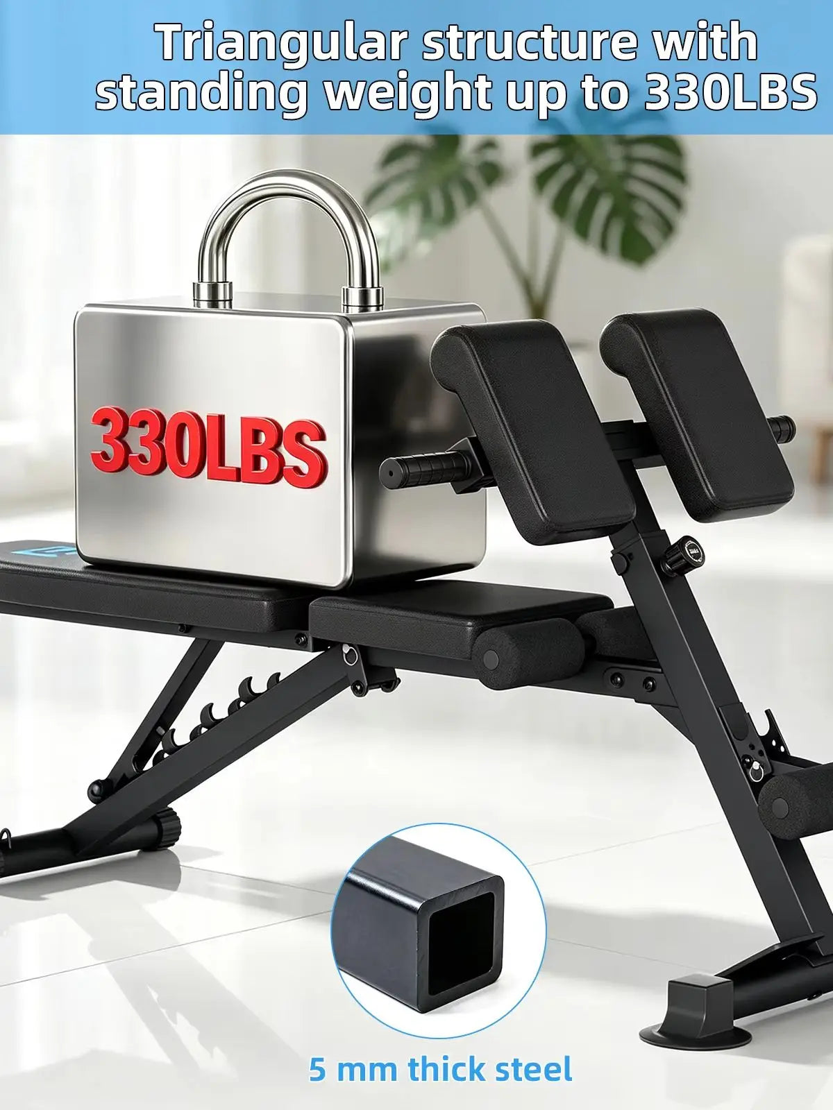 Multifunctional Roman Fitness Bench for Core Training