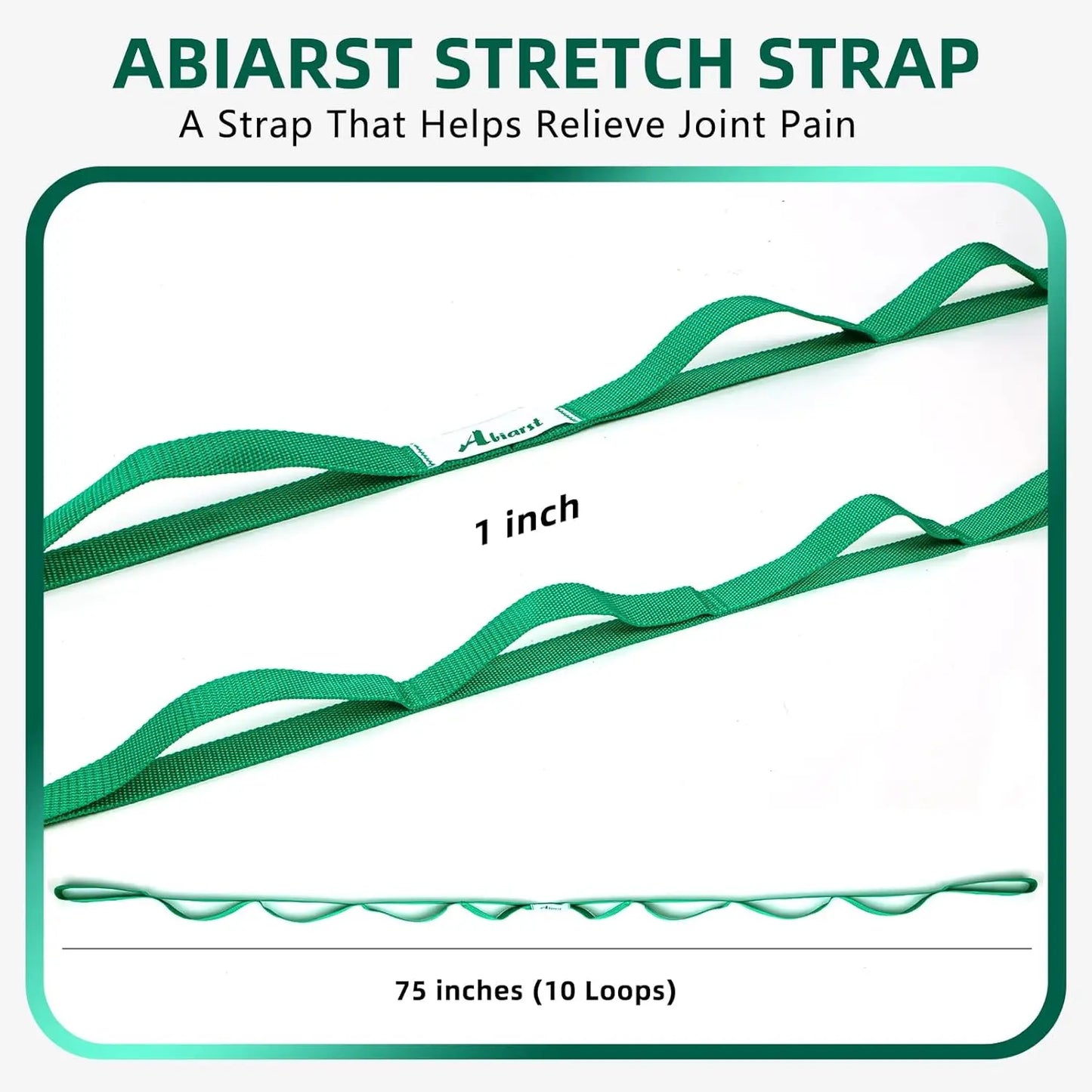 Ten Loop Non Elastic Stretching Strap For Yoga And Pilates