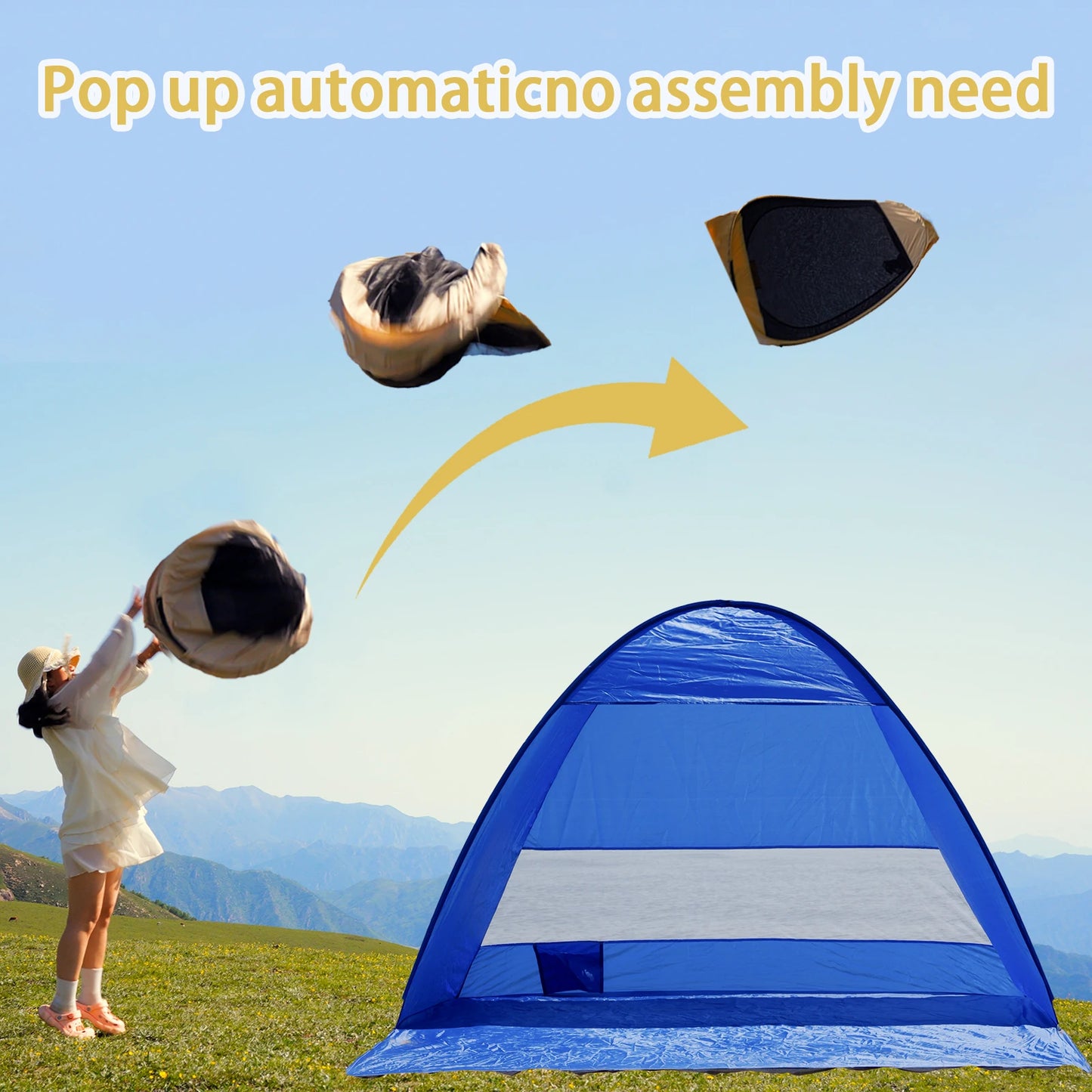 Pakicetus Pop Up Beach Tent With Handbag For Outdoor Use