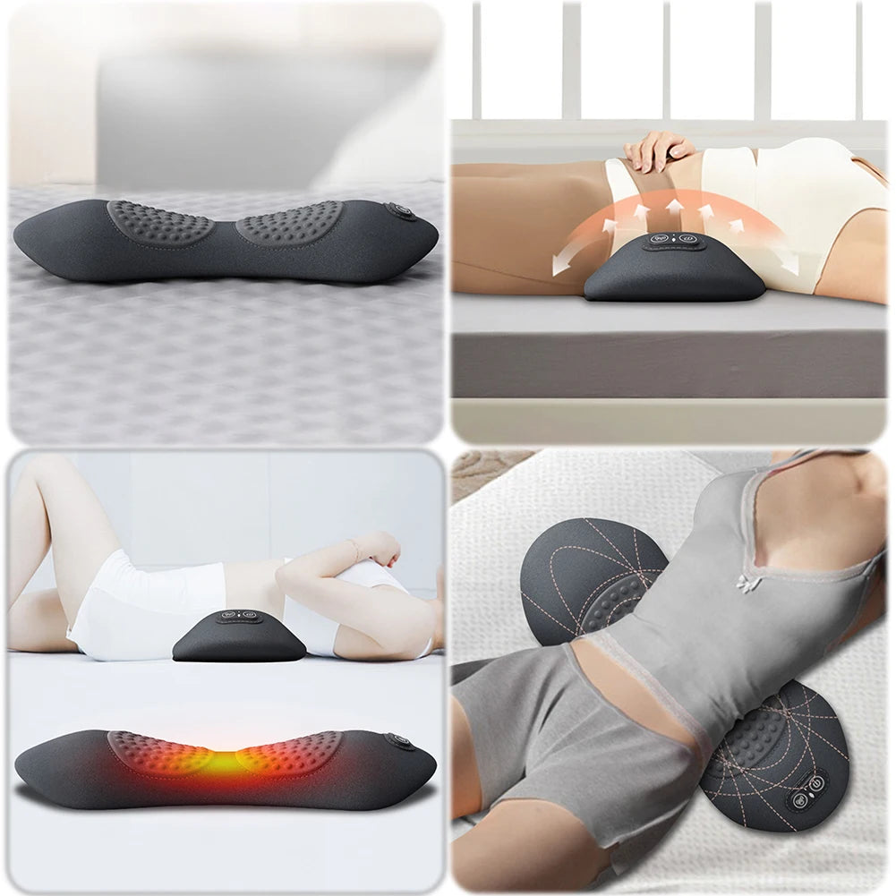 APWIKOGER Electric Lumbar Support Pillow With Heat Massager