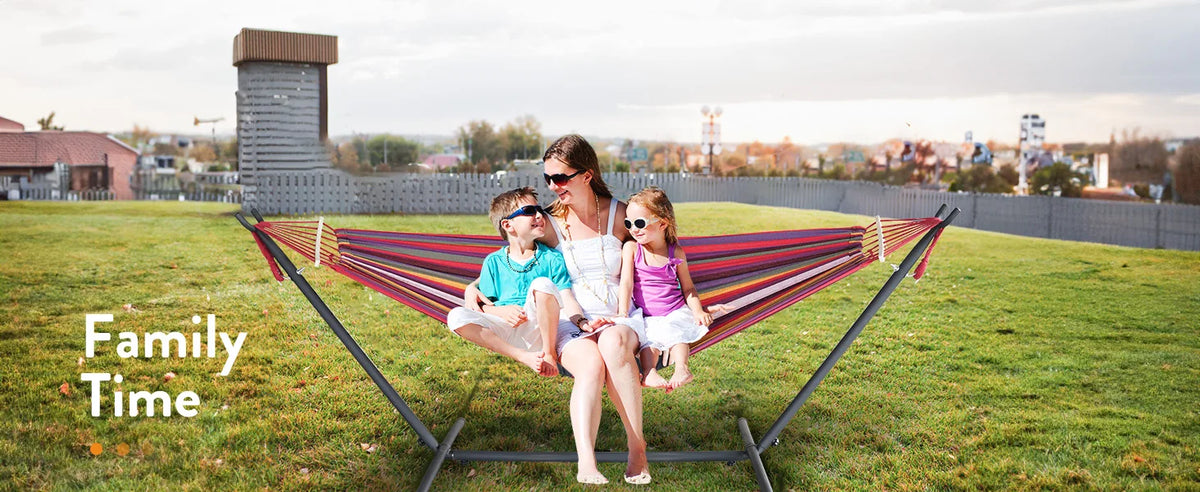 GYROOR Adjustable Hammock With Steel Stand