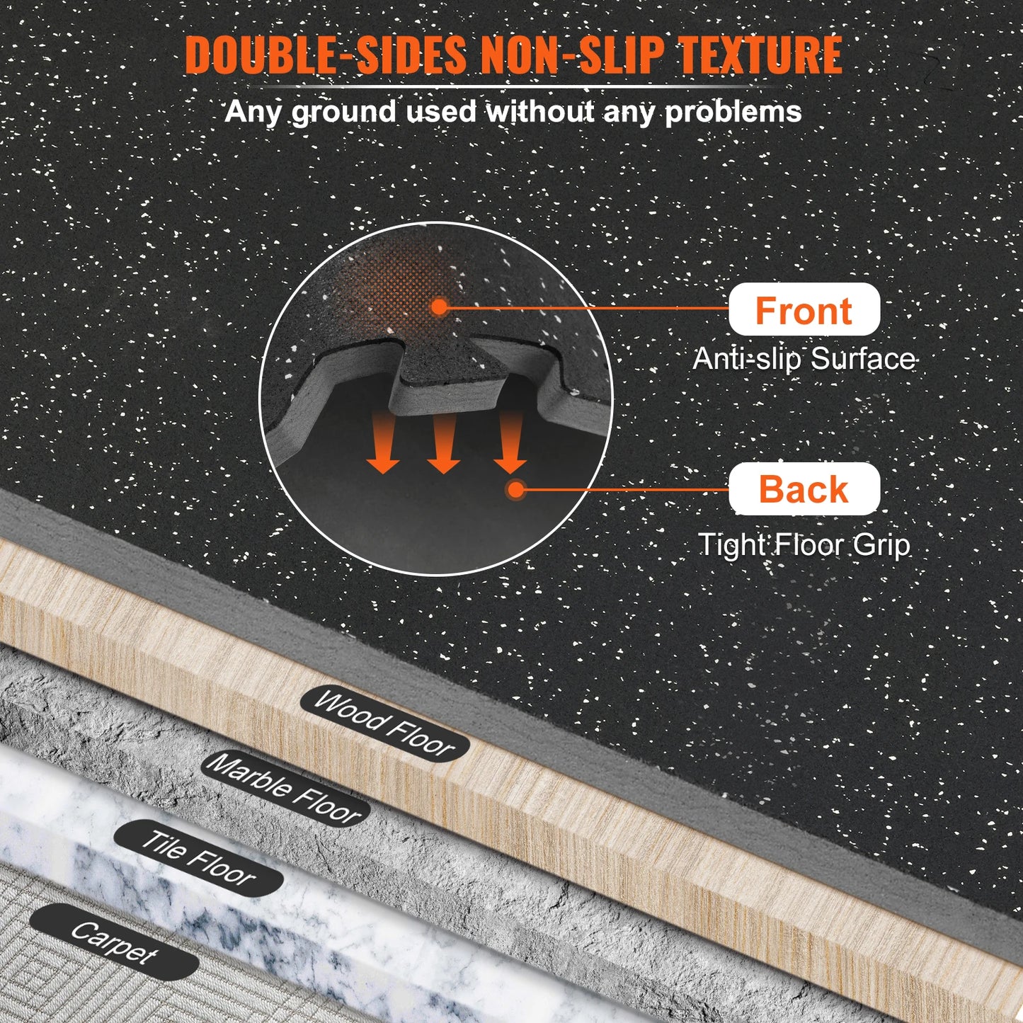 SucceBuy Interlocking Gym Floor Mats EVA Rubber Waterproof