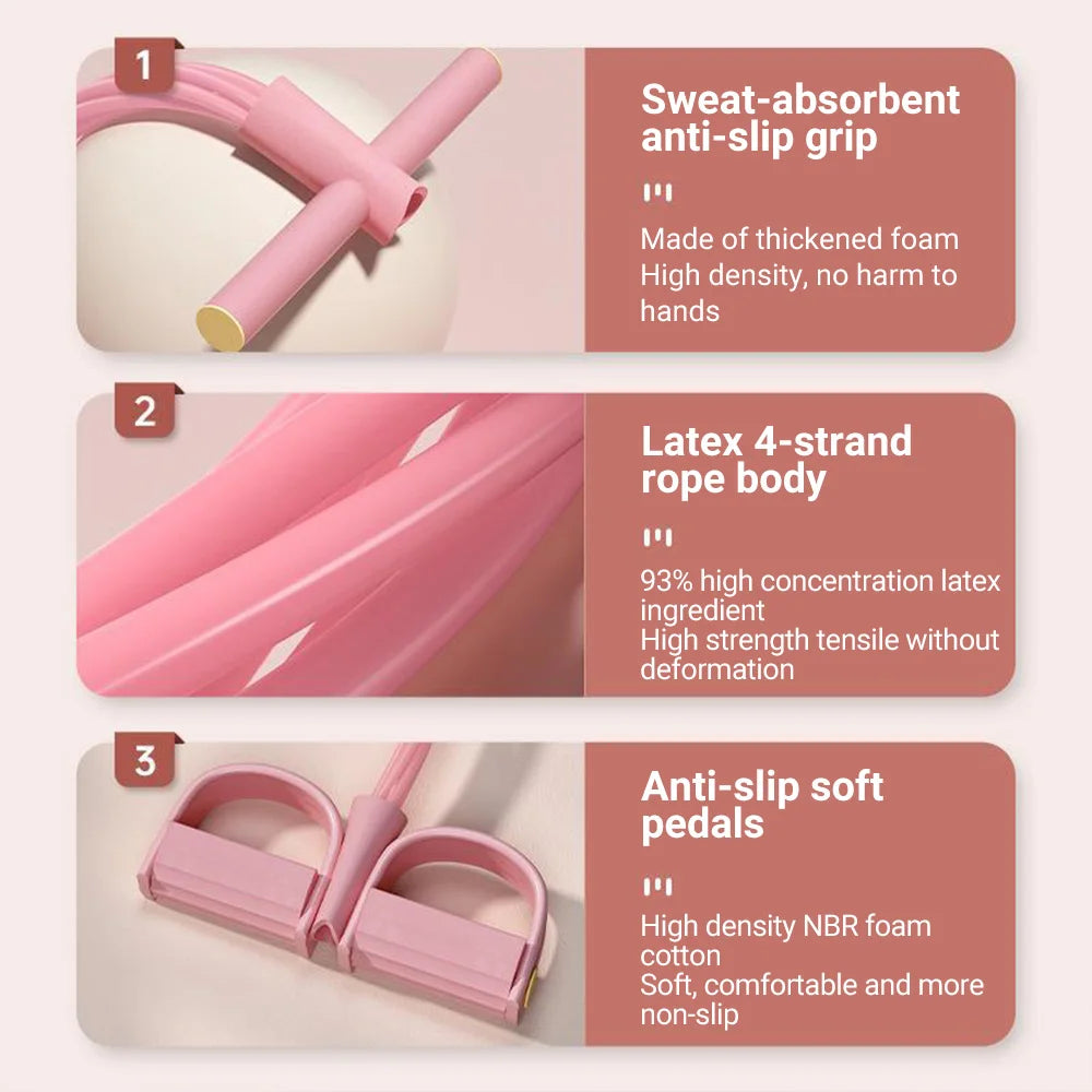 NONE 6-Tube Resistance Band Multi Function Tension Rope