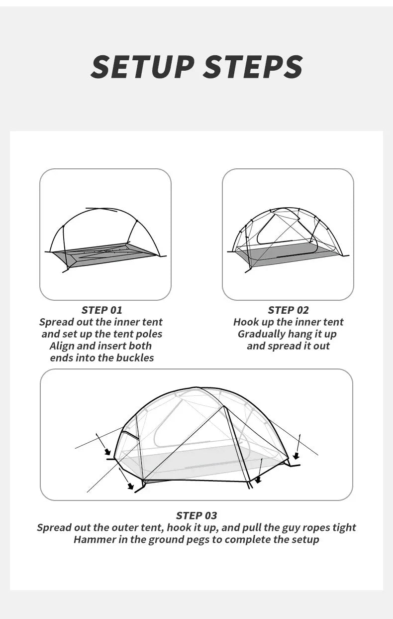 Naturehike Mongar Ultralight Camping Backpacking Tent