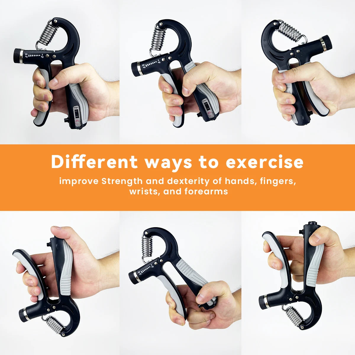 Grip Strength Trainer Adjustable Hand Grip Forearm Trainer