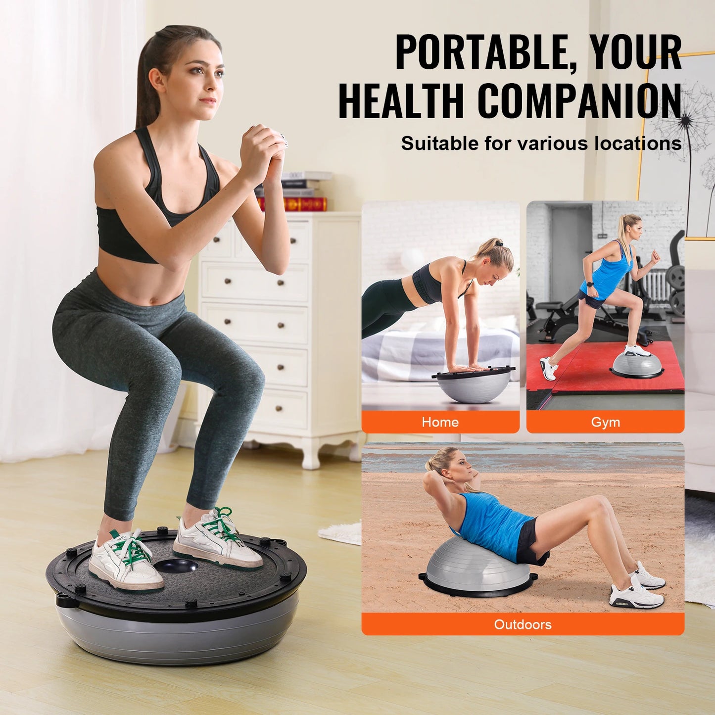 SucceBuy Balance Ball Trainer With Resistance Bands