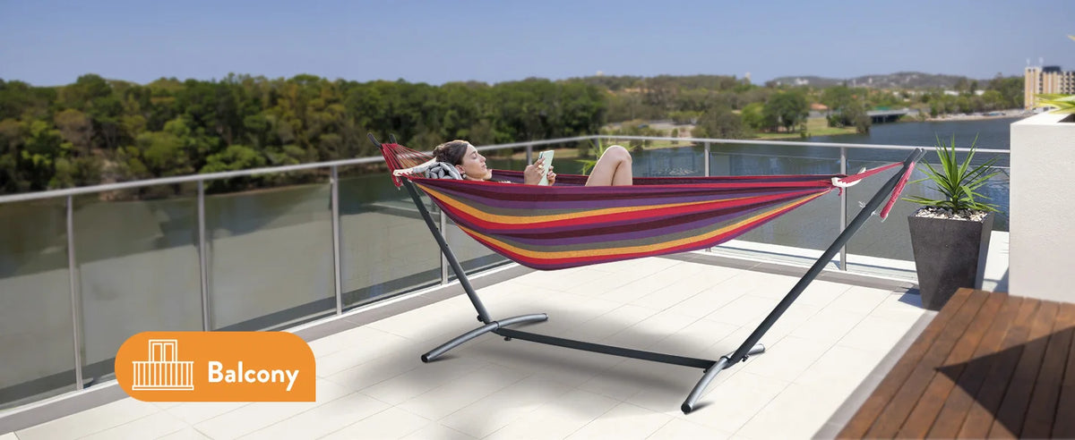 GYROOR Adjustable Hammock With Steel Stand