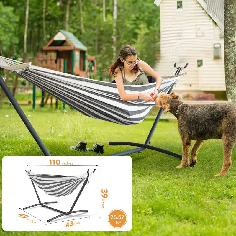 GYROOR Adjustable Hammock Stand 600lb Capacity
