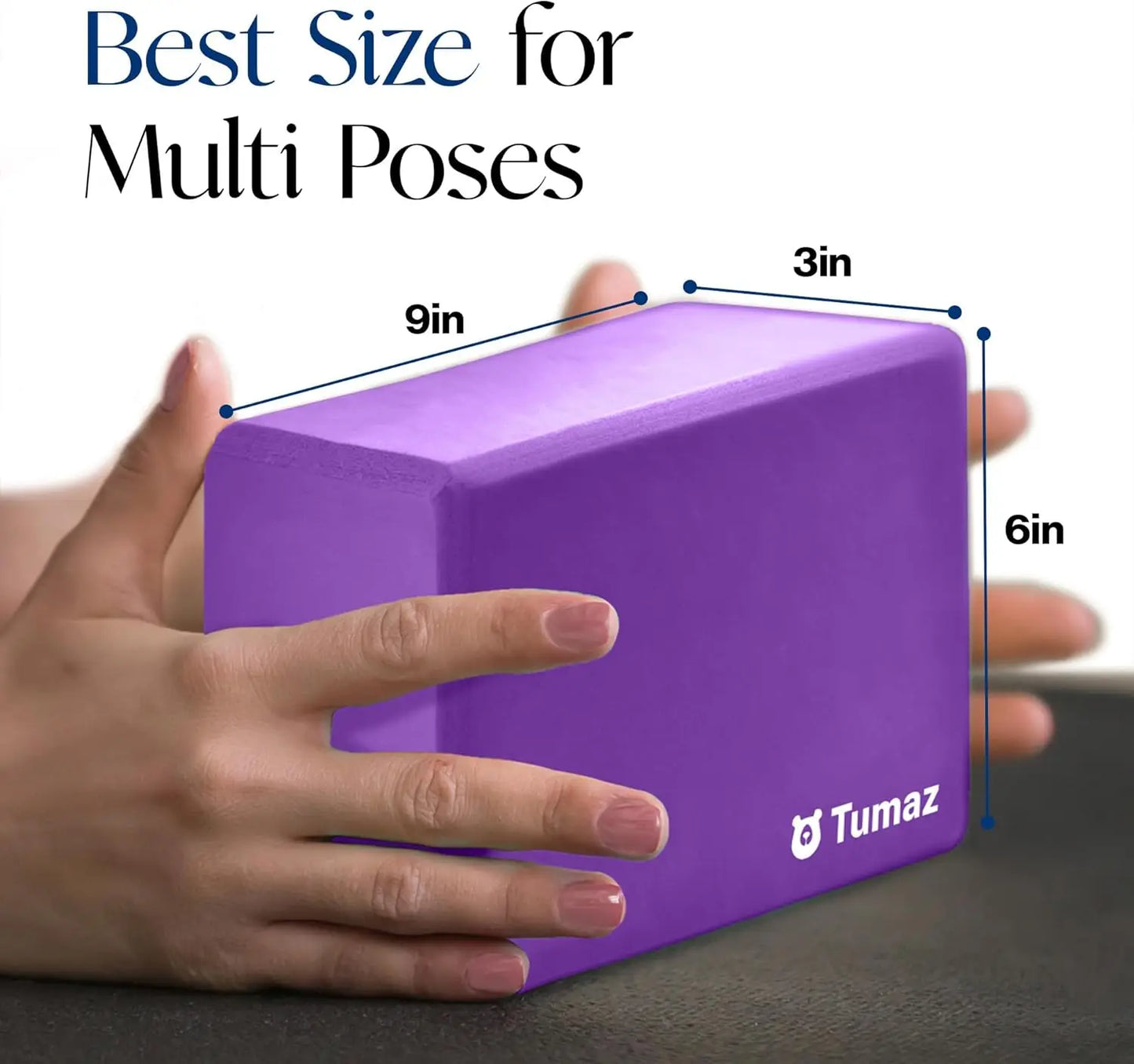 Two Pack Non Slip Yoga Blocks with EVA Foam Cork