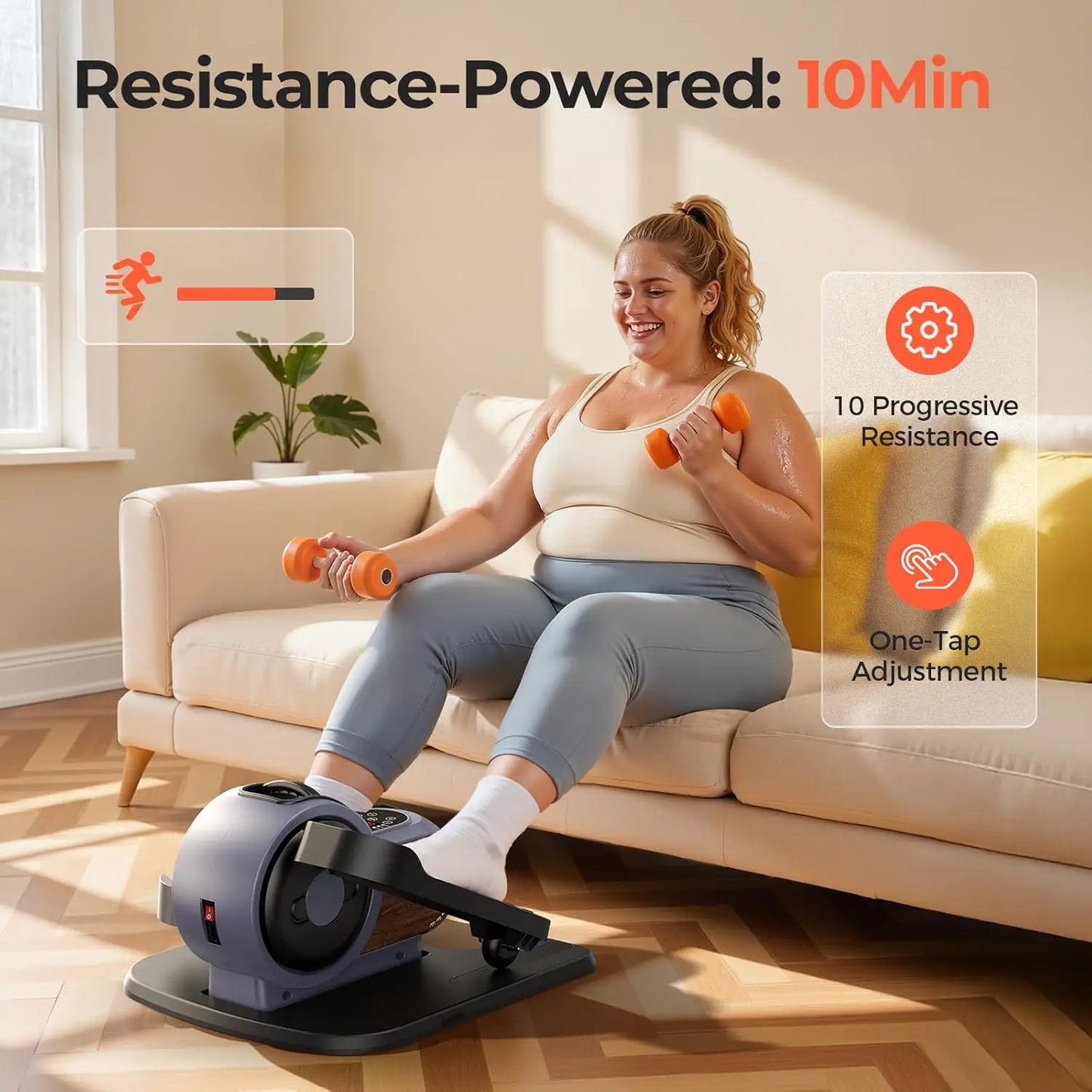 Yosuda Under Desk Elliptical Machine With 10 Resistance