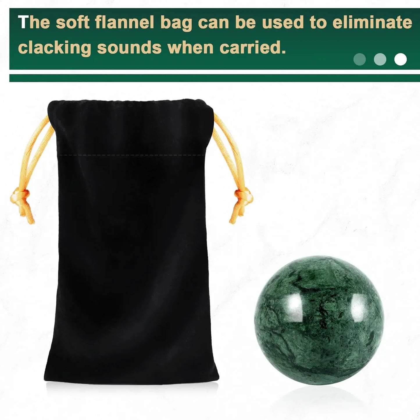 2 Pack Hand Therapy Balls With Pouch For Stress Relief