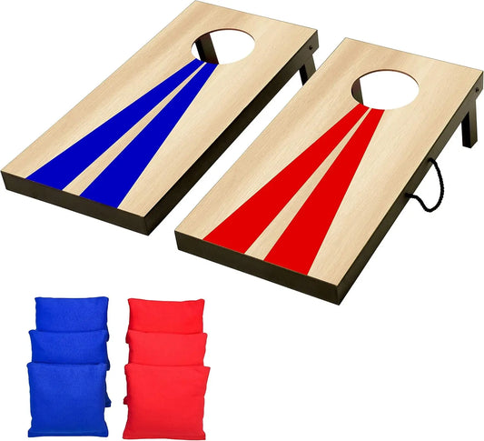Portable Cornhole Game Set With Six Bean Bags
