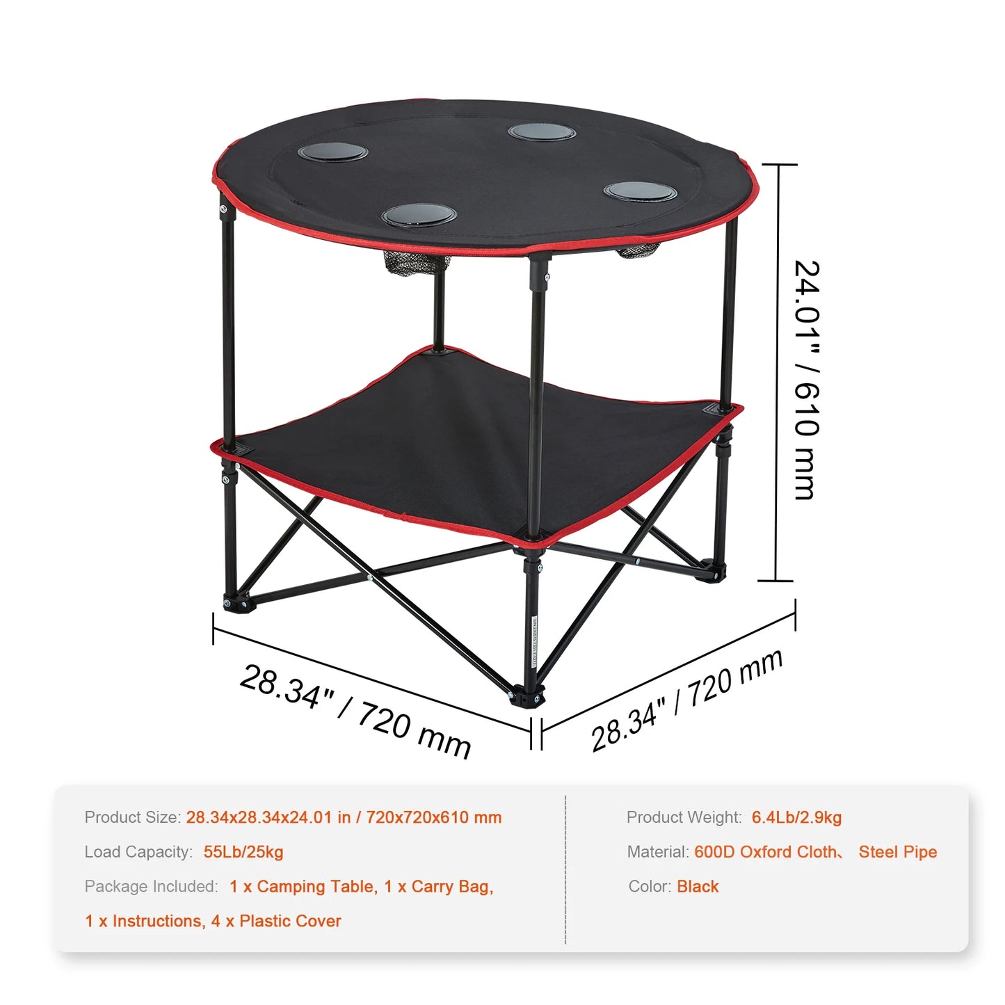 SucceBuy Folding Camping Table Ultra Compact Outdoor Table