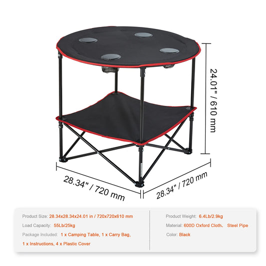SucceBuy Folding Camping Table Ultra Compact Outdoor Table